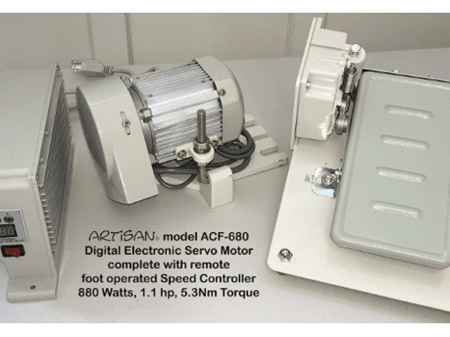 Artisan ACF-680 Digital Electronic Servo Motor Complete with Remote Foot Operated Speed Controller 880 Watts