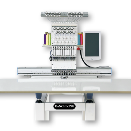 RANCH KING -1201/1501 Single Head 12 or 15 Needle Embroidery Machine